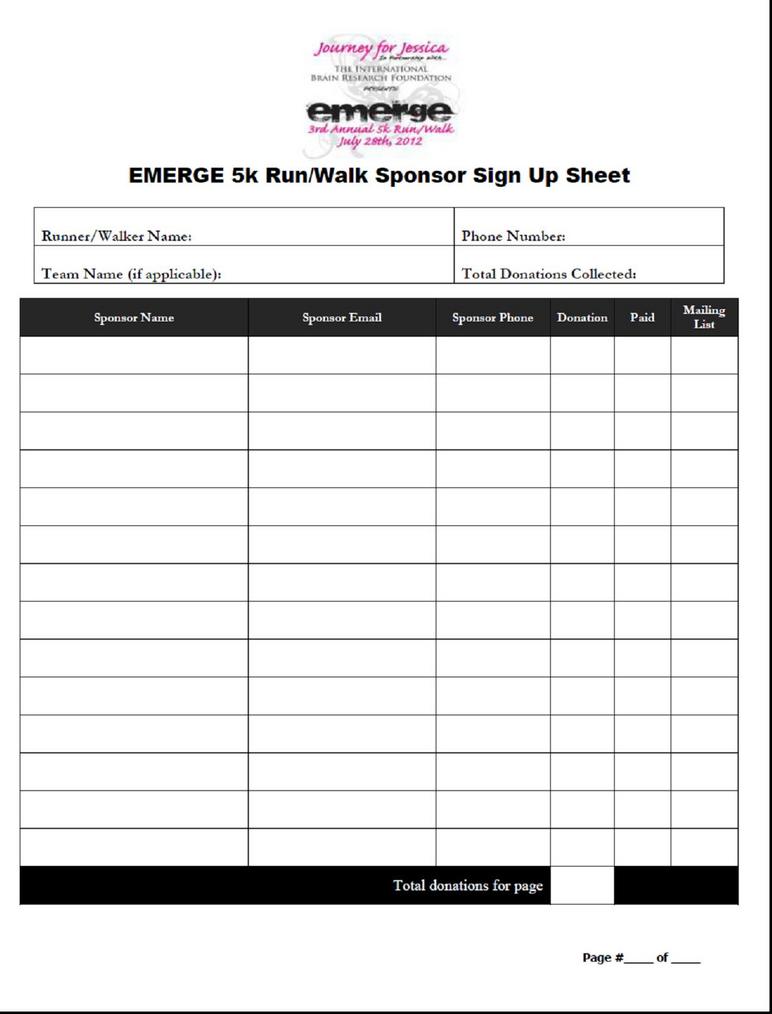 printable email list signup form